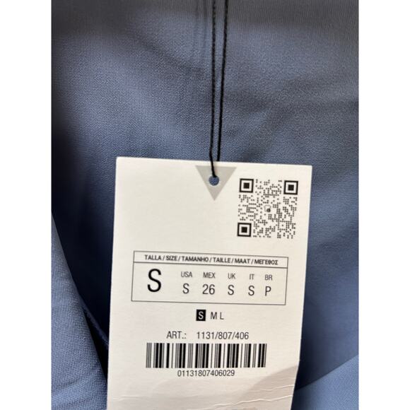 Nwt- Zara - DRAPED NECKLINE TOP-Small - Picture 3 of 5